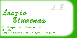 laszlo blumenau business card